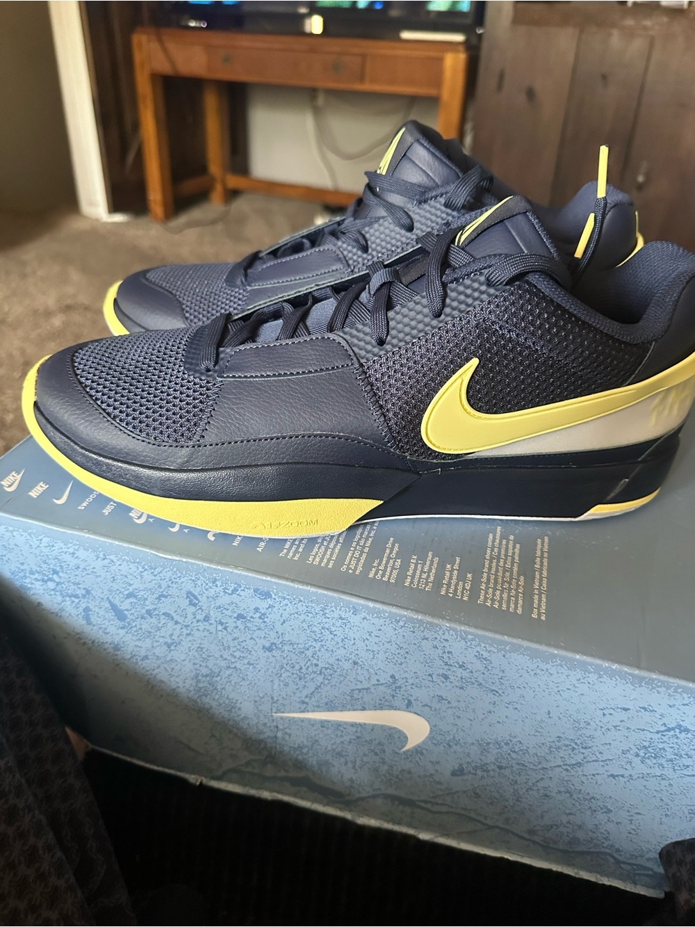 NEW NIKE JA MORANT 1 MURRAY STATE SIZE 13 NEW NO BOX LID.